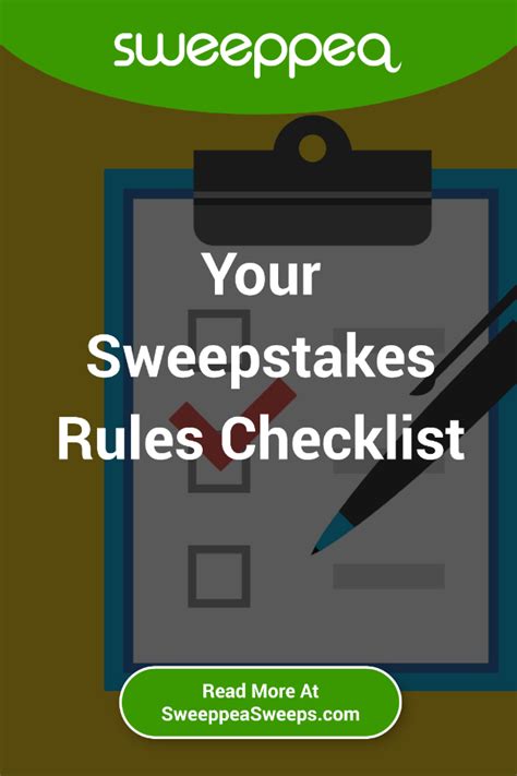 Your Sweepstakes Rules Checklist .
